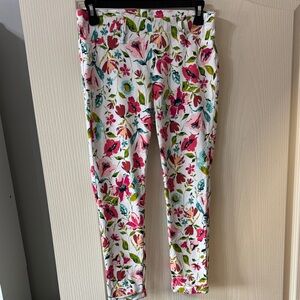 Time and Tru Floral Straight Leg Pants - Multicolor